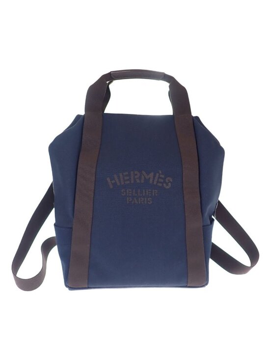 Hermes Backpack Toilet Blanc Fu Navy main image 5